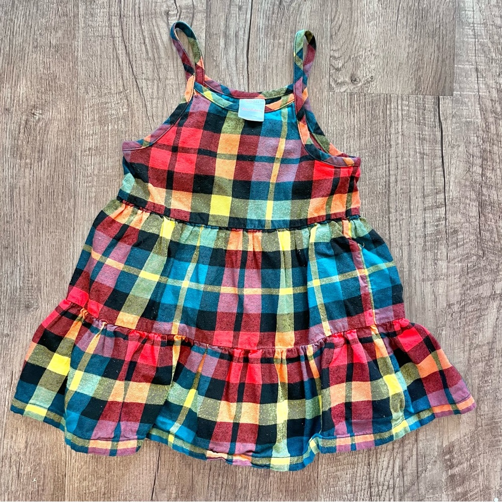 Hanna Andersson Multicolor Plaid Kids Casual Dress 100% cotton sz. 4